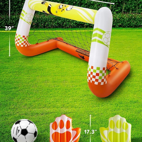 Inflatable Toy Soccer Goal Set - Picture 4 of 6